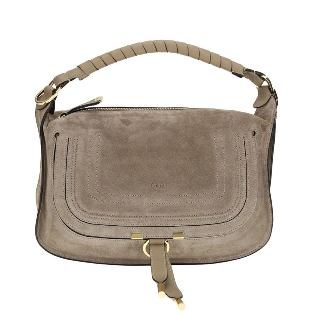 Chloé Marcie Small Leather Shoulder Bag, Brown